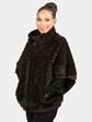 Woman's Natural Mahogany Mink Fur Jacket / Cape