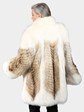 Woman's Natural Shadow Fox Fur Stroller with Finn Racoon Inserts