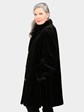 Woman's Dyed Black Sheared Mink Fur Stroller (Reversible)