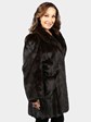 Woman's Natural Deep Mahogany Female Mink Fur Jacket