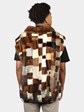 Man's Natural Multi Colored Mink Fur Vest