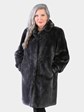 Woman's Dyed Grey Sheared Beaver Fur Stroller
