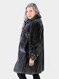 Woman's Dyed Grey Sheared Beaver Fur Stroller