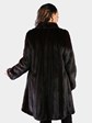 Woman's Deepest Mahogany Female Mink Fur 3/4 Coat
