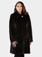 Woman's Deepest Mahogany Female Mink Fur 3/4 Coat