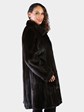 Woman's Deepest Mahogany Female Mink Fur 3/4 Coat