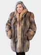 Woman's Natural Crystal Fox Fur Stroller