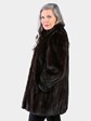 Woman's Natural Dark Mahogany Female Mink Fur Stroller