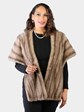 Woman's Vintage Natural Pastel Female Mink Fur Stole