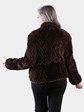 Woman's Lishman Dyed Espresso Sheared and Knit Beaver Fur Jacket