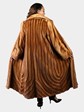 Woman's Natural Whiskey Female Mink Fur Directional Coat