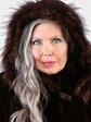 Woman's Jean Crissa Dyed Ombre Copper Sheared Beaver Fur Stroller with Detachable Hood