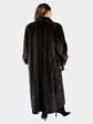 Woman's Plus Size Natural Deepest Mahogany Female Mink Fur Coat
