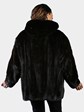Woman's Plus Size Natural Deepest Mahogany Mink Fur Parka