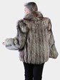 Woman's Natural Silver Fox Fur Jacket