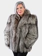 Woman's Natural Silver Fox Fur Jacket