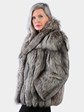 Woman's Natural Silver Fox Fur Jacket