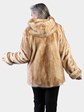 Woman's Natural Bleached Mahogany Female Mink Parka