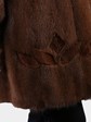 Woman's Dyed Whiskey Mink Fur Stroller with Sheared Beaver Trim