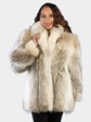 Woman's Natural Cayote Fur Stroller