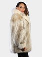 Woman's Natural Cayote Fur Stroller