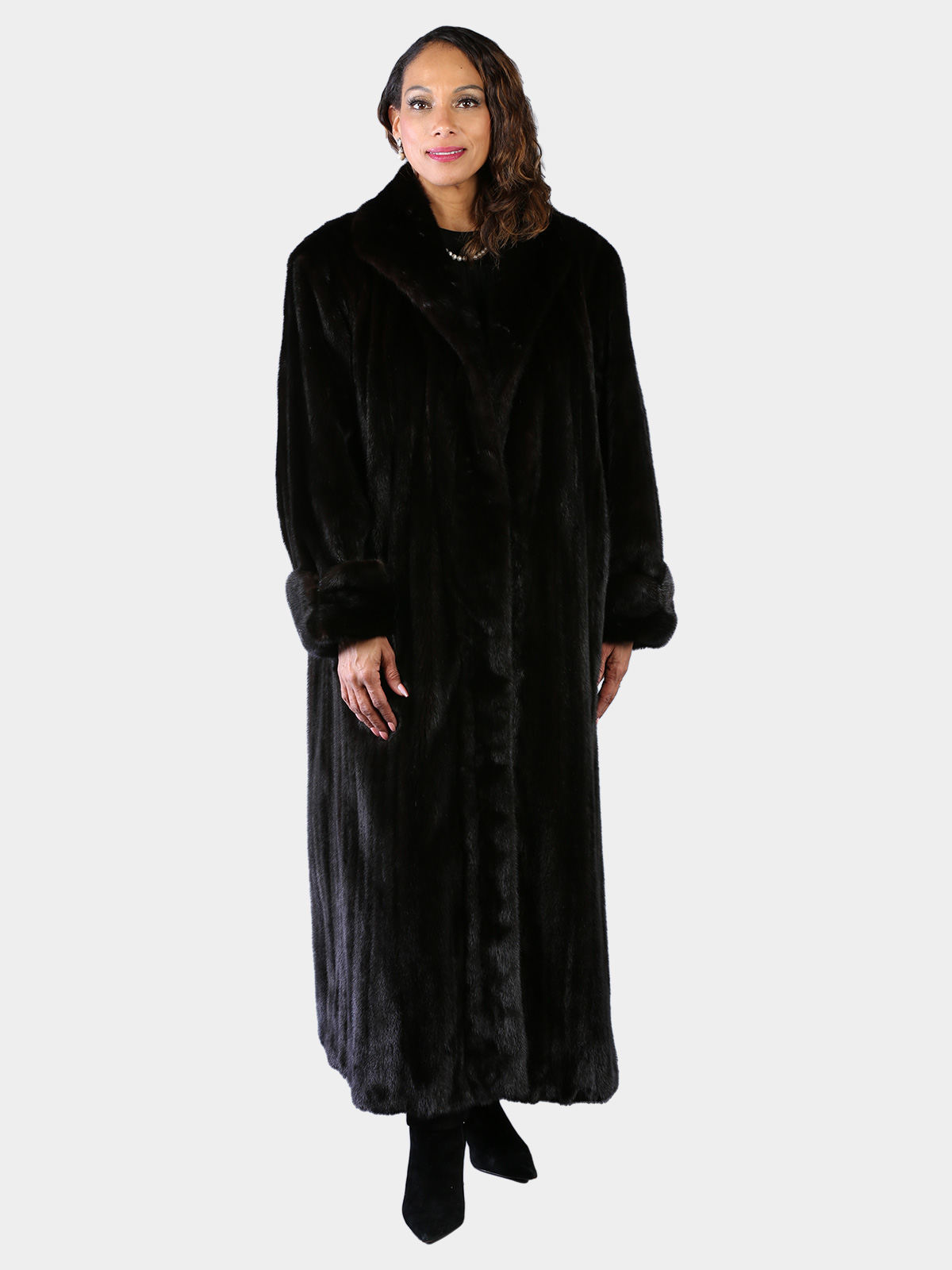 Woman's Plus Size Natural Ranch Female Mink Fur Coat