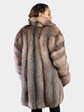 Woman's Natural Crystal Fox Fur 7/8 Coat