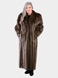 Woman's Natural Medium Tone Long Hair Beaver Fur Coat