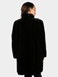 Woman's Dyed Black Sheared Mink Fur Stroller