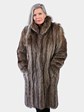 Woman's Natural Raccoon Fur 7/8 Coat