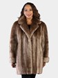 Woman's Natural Blond Long Hair Beaver Fur Stroller