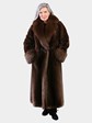 Woman's Natural Phantom Sheared Beaver Fur Coat with Fox Trim by Oscar de la Renta