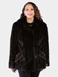 Woman's Natural Deep Mahogany Female Mink Fur Jacket