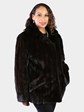Woman's Natural Deep Mahogany Female Mink Fur Jacket