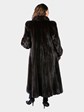 Woman's Deepest Mahogany Female Mink Fur Coat