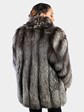 Woman's Natural Silver Fox Fur Stroller