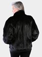 Woman's Natural Ranch Female Mink Fur Jacket Reversing to Black Leather