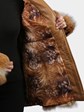 Woman's Natural Red Fox Fur Jacket with Leather Trim