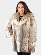 Woman's Natural Cat Lynx Fur Jacket
