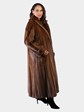Woman's Plus Size Natural Female Demi Buff Mink Fur Coat