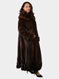 Woman's Plus Size Natural Mahogany Female Mink Fur Coat