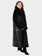 Woman's Natural Deep Mahogany Mink Fur Coat