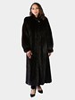 Woman's Natural Deepest Mahogany Female Mink Fur Coat