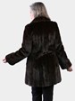 Woman's Natural Mahogany Female Mink Fur Stroller Reversing to Bronze Rain Taffeta