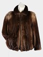 Man's Bomber Style Natural Otter Fur Jacket