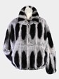 Man's Dyed Rex Rabbit Fur Jacket Dyed Like Chinchilla