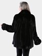 Woman's Natural Ranch Semi Sheared Female Mink Fur Jacket