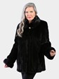 Woman's Natural Ranch Semi Sheared Female Mink Fur Jacket