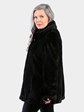 Woman's Natural Ranch Semi Sheared Female Mink Fur Jacket