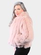 Woman's Petite Dyed Pink Fox Fur Jacket